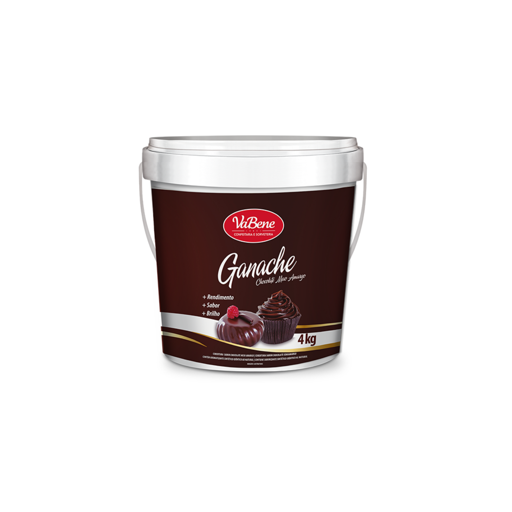 Ganache Chocolate Meio Amargo Vabene 4kg – Werner Alimentos