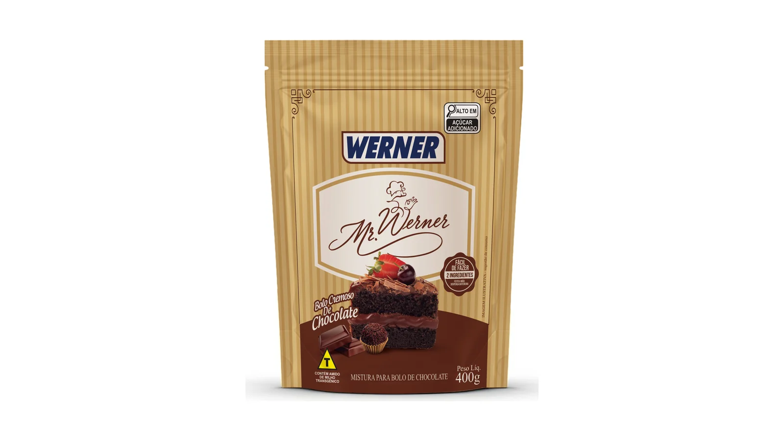 MR WERNER BOLO CREMOSO SABOR CHOCOLATE